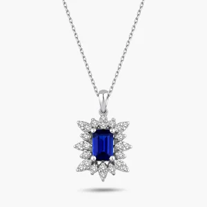 0.94 ct Safir Kolye