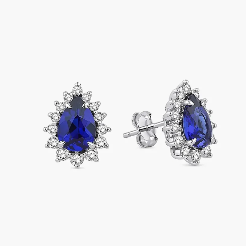 1.40 ct Safir Küpe
