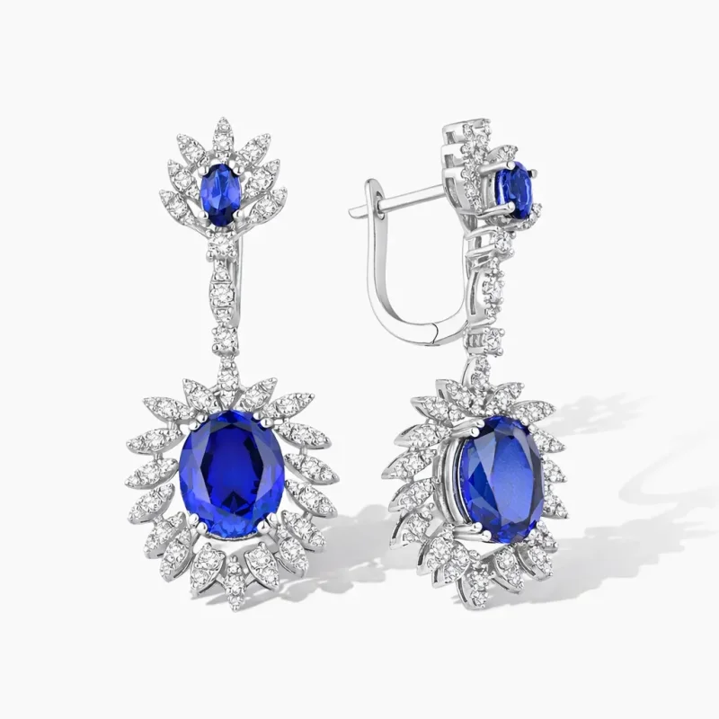 9.19 ct Safir Küpe