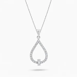 0.20 ct Pırlanta Baget Kolye