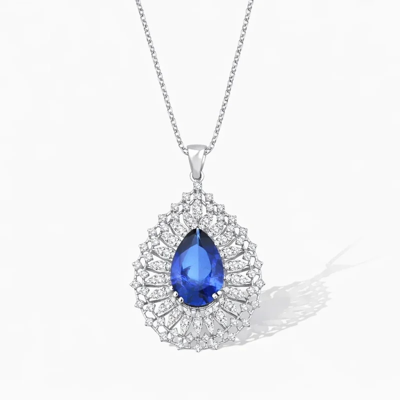 2.92 ct Safir Kolye