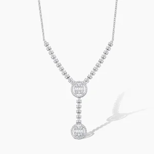 0.93 ct Pırlanta Baget Kolye
