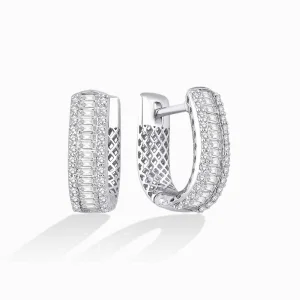 1.02 ct Pırlanta Baget Küpe