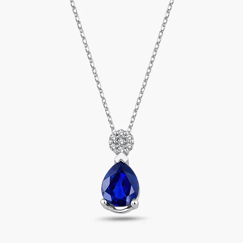 0.55 ct Safir Kolye