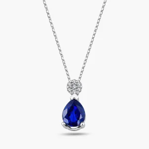0.55 ct Safir Kolye