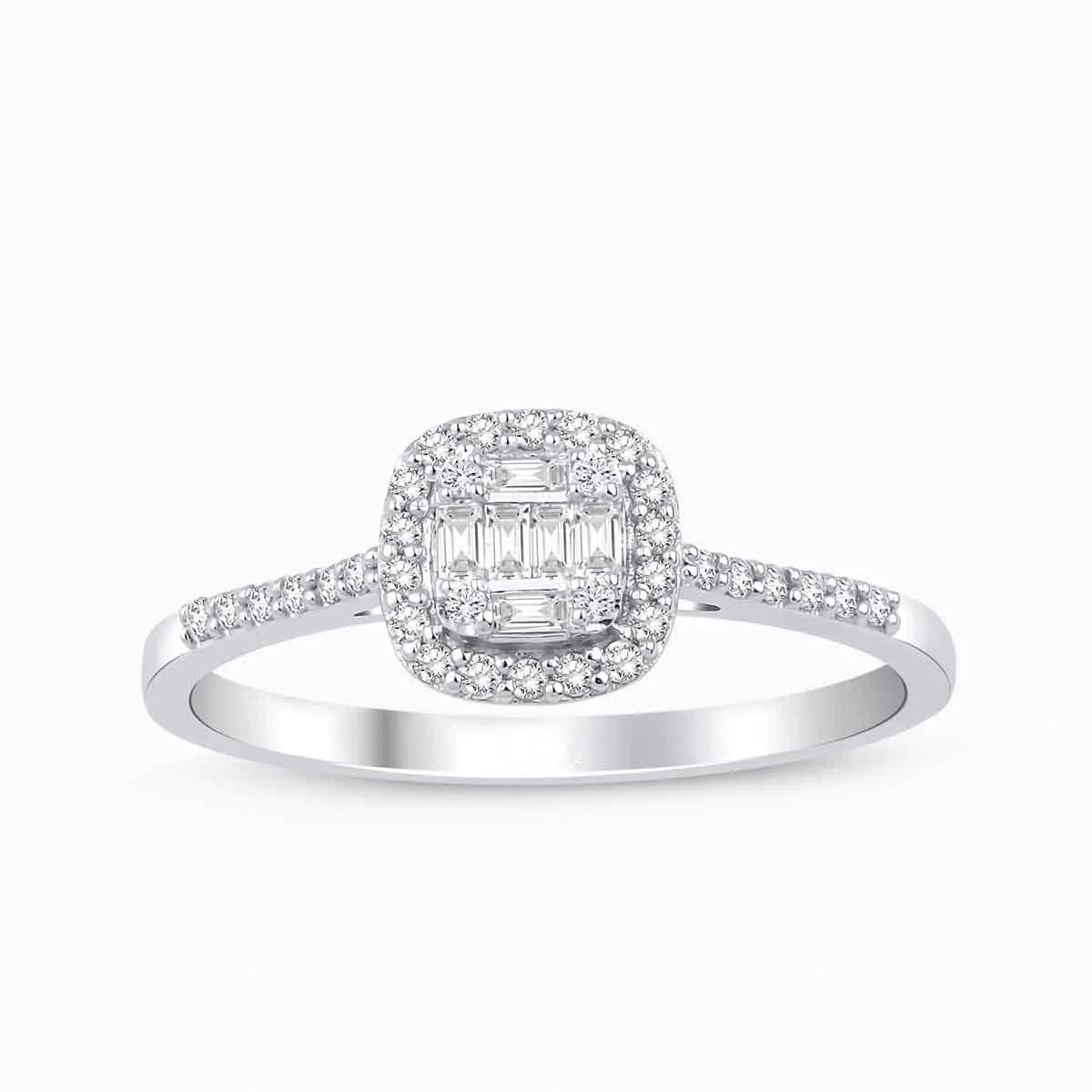0.22 ct Pırlanta Baget Yüzük
