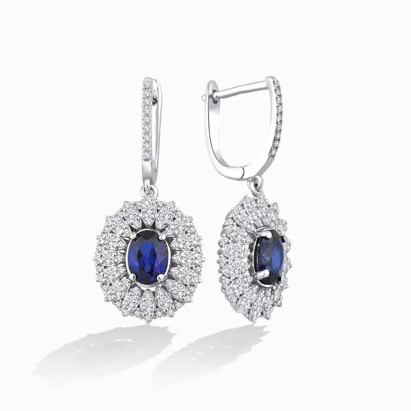 3.02 ct Safir Küpe
