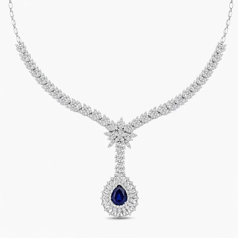 7.34 ct Safir Kolye
