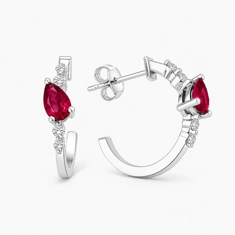 1.03 ct Yakut Küpe