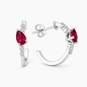 1.03 ct Yakut Küpe