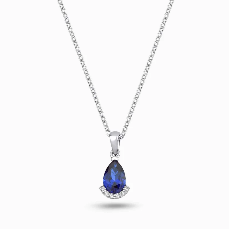 0.85 ct Safir Kolye