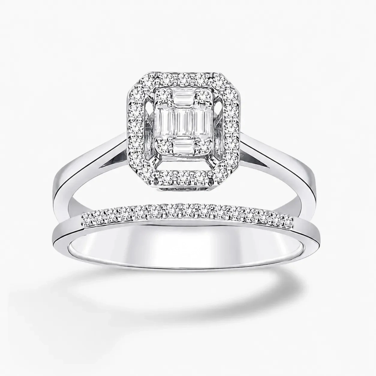 0.23 ct Pırlanta Baget Yüzük