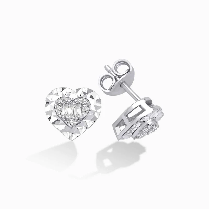 0.16 ct Pırlanta Baget Küpe