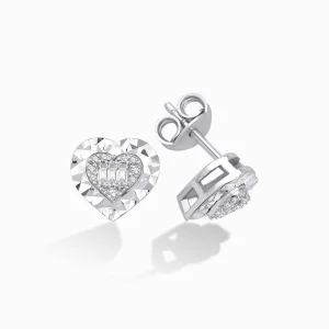 0.16 ct Pırlanta Baget Küpe