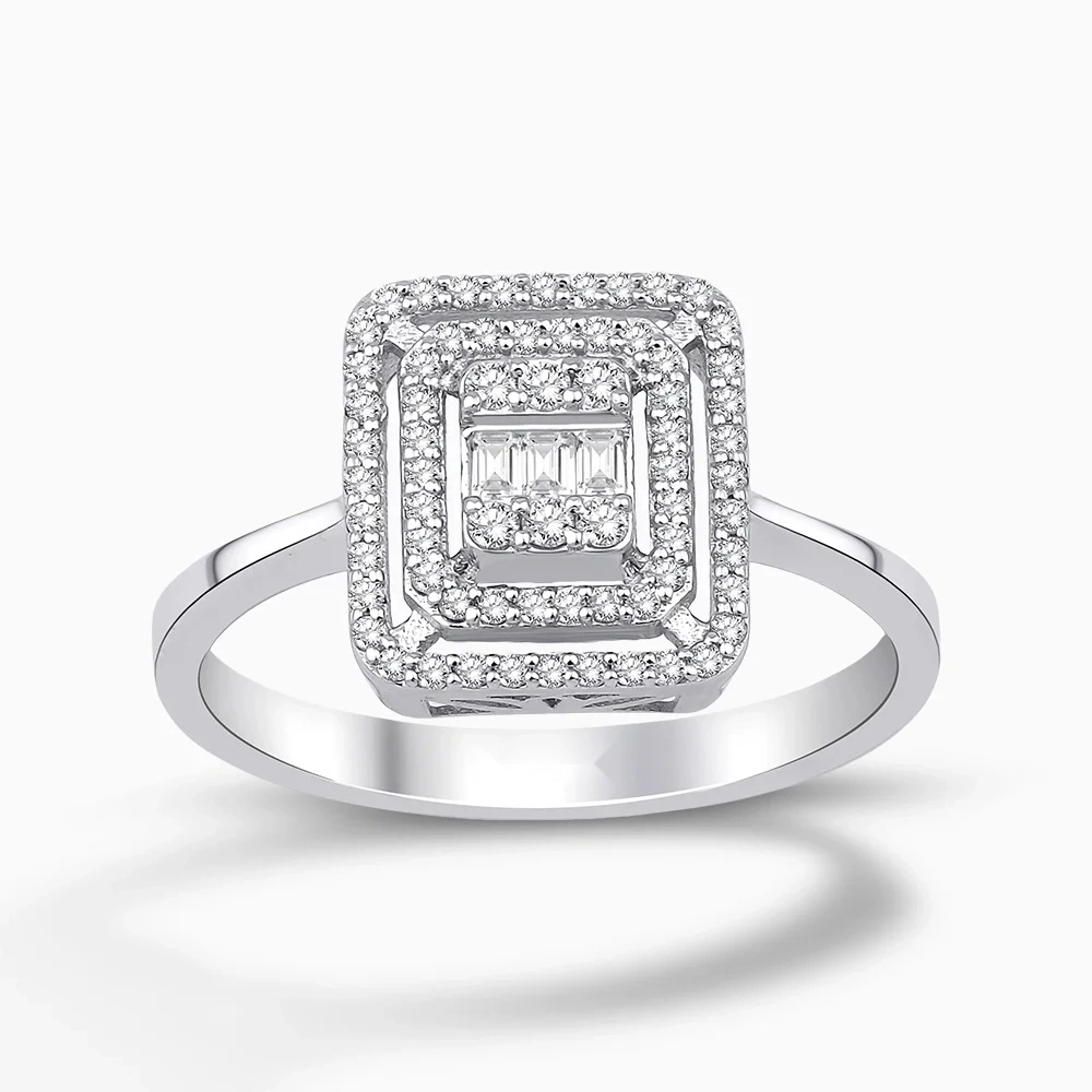 0.31 ct Pırlanta Baget Yüzük