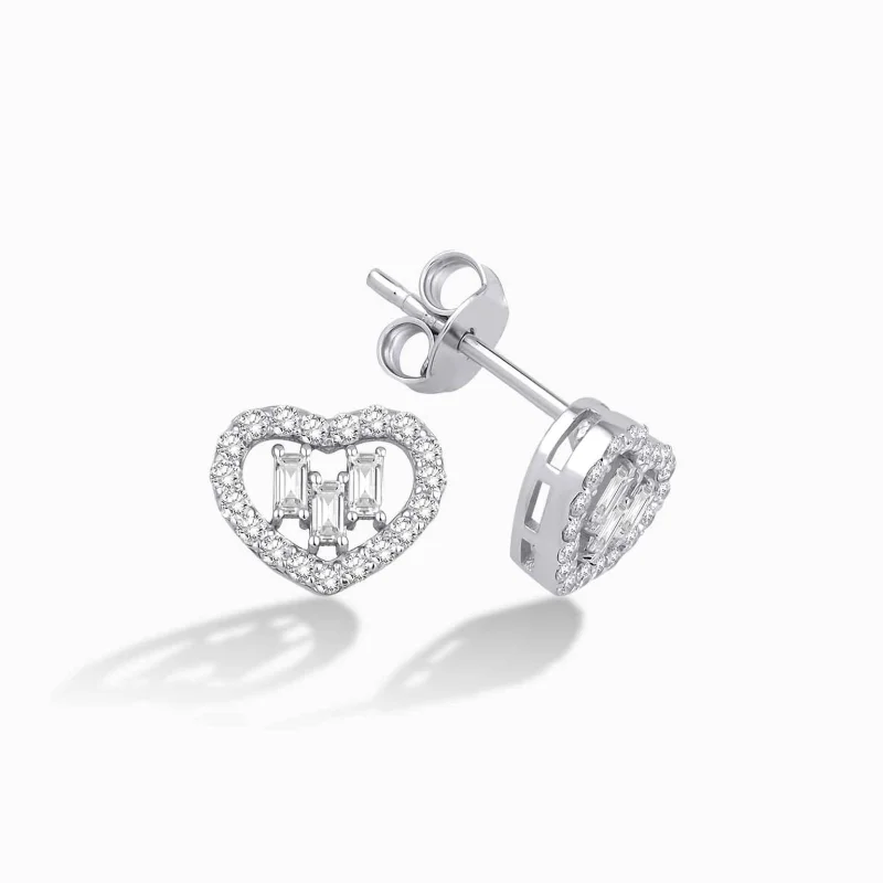 0.40 ct Pırlanta Baget Küpe
