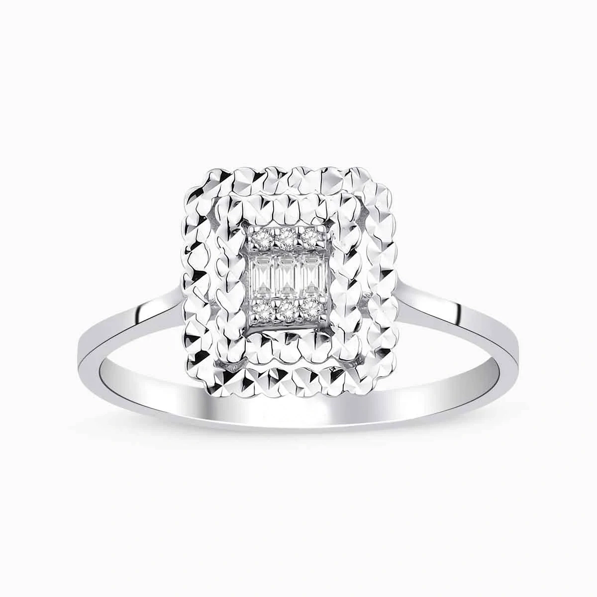 0.07 ct Pırlanta Baget Yüzük