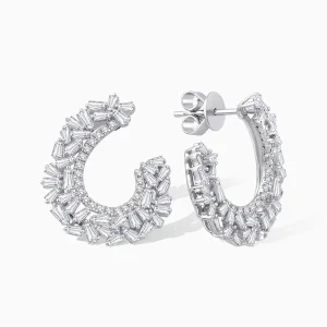 1.33 ct Pırlanta Baget Küpe