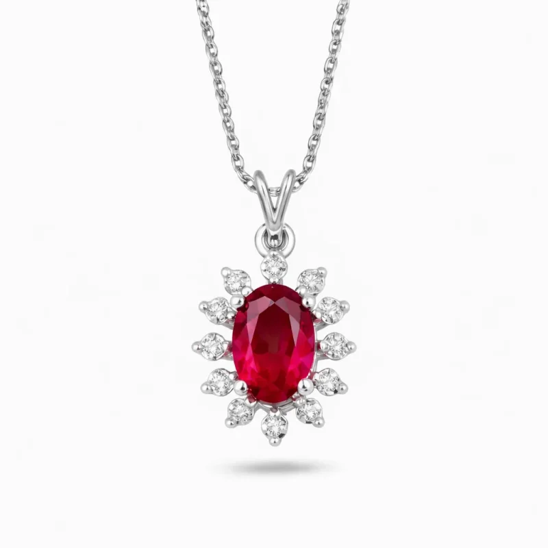 0.55 ct Yakut Kolye
