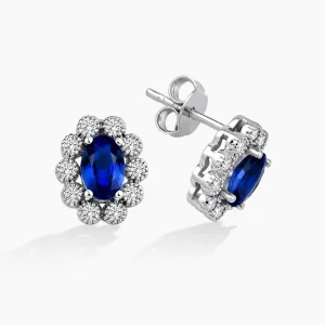 1.24 ct Safir Küpe