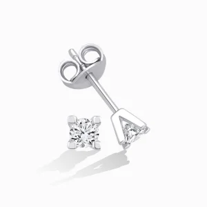 0.40 ct Pırlanta Tektaş Küpe