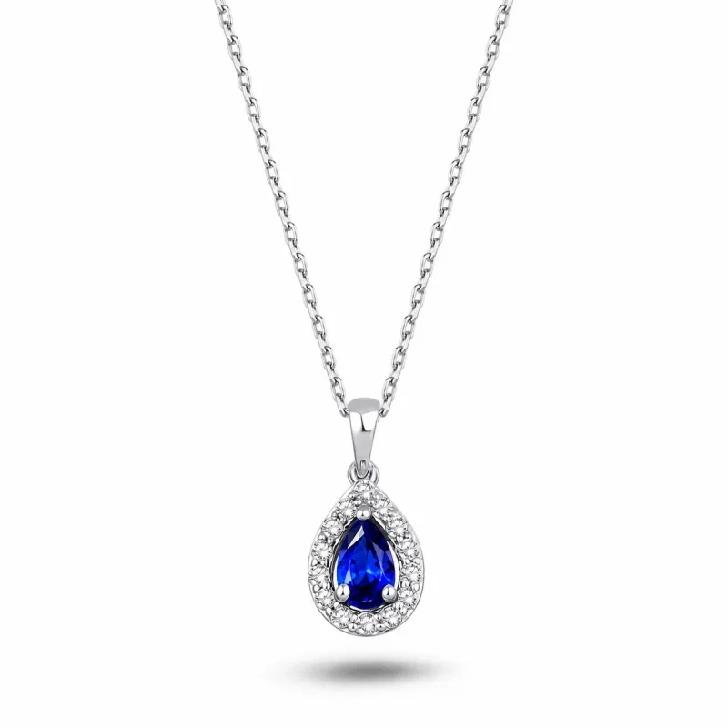 0.37 ct Safir Kolye