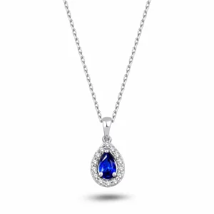 0.37 ct Safir Kolye