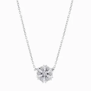 0.13 ct Pırlanta Baget Kolye