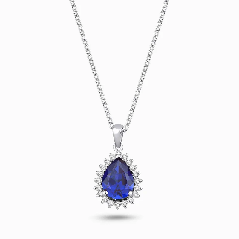 1.42 ct Safir Kolye