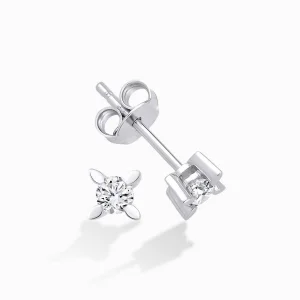 0.30 ct Pırlanta Tektaş Küpe