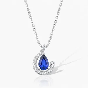 0.60 ct Safir Kolye