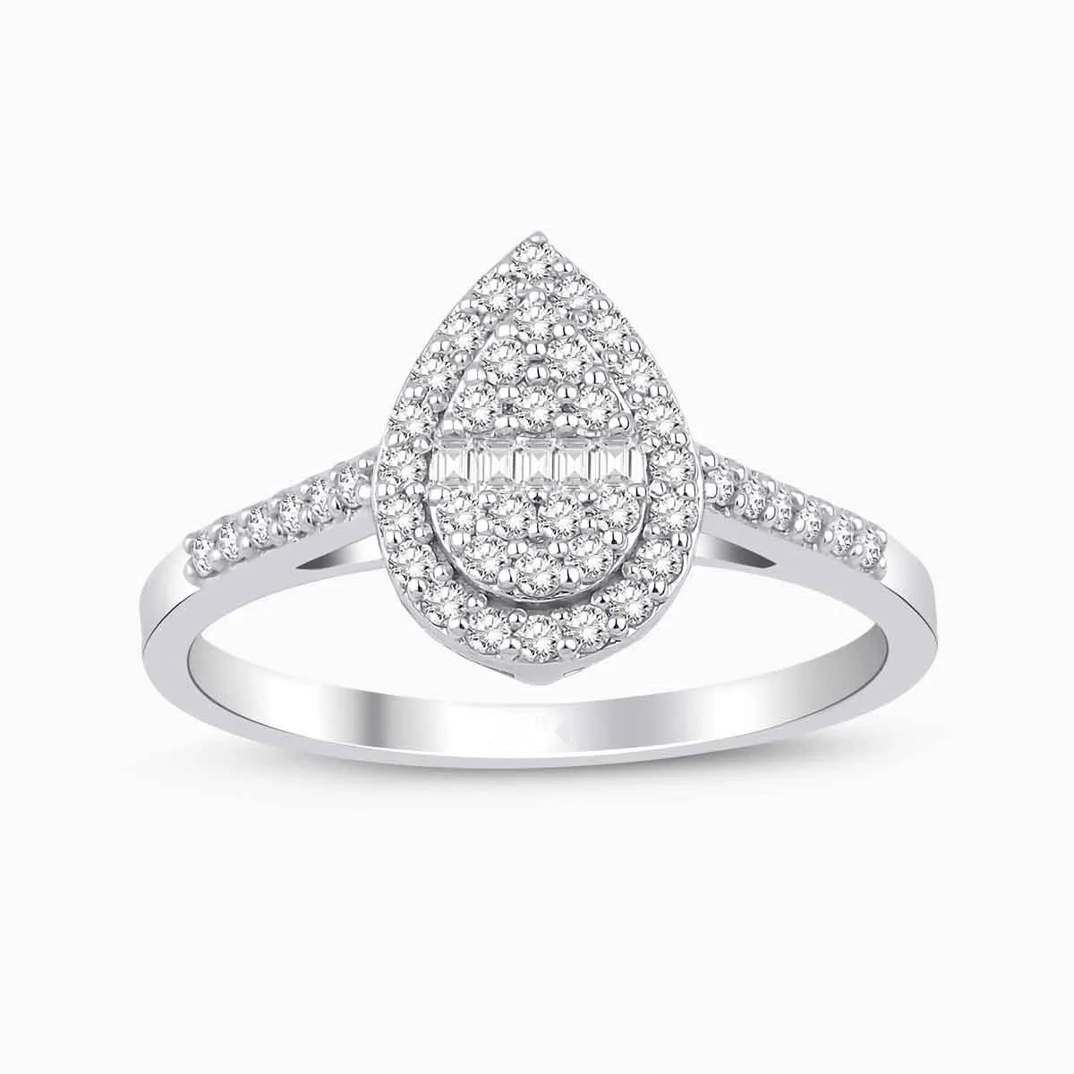 0.30 ct Pırlanta Baget Yüzük