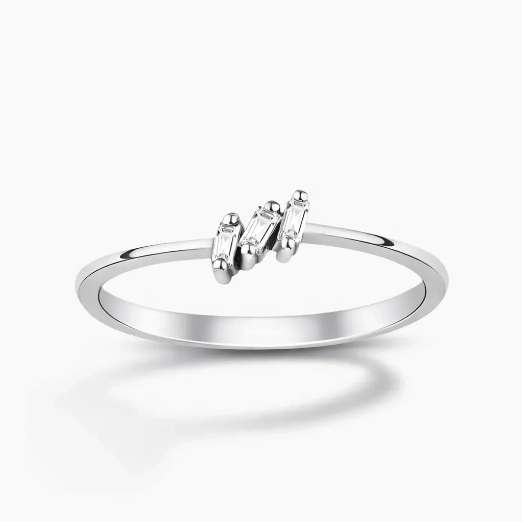 0.05 ct Pırlanta Baget Yüzük