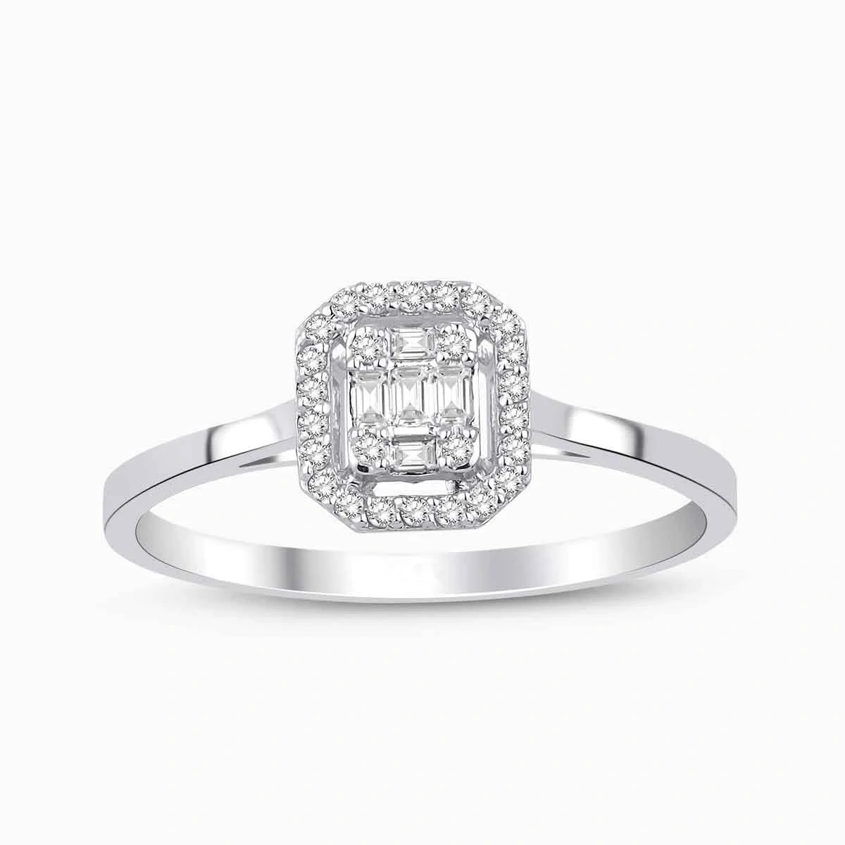 0.15 ct Pırlanta Baget Yüzük