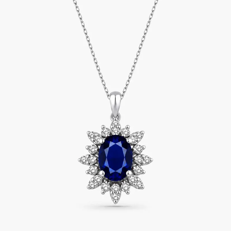 1.73 ct Safir Kolye