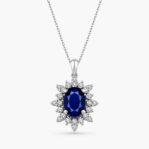 1.73 ct Safir Kolye