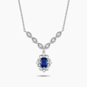 0.58 ct Safir Kolye