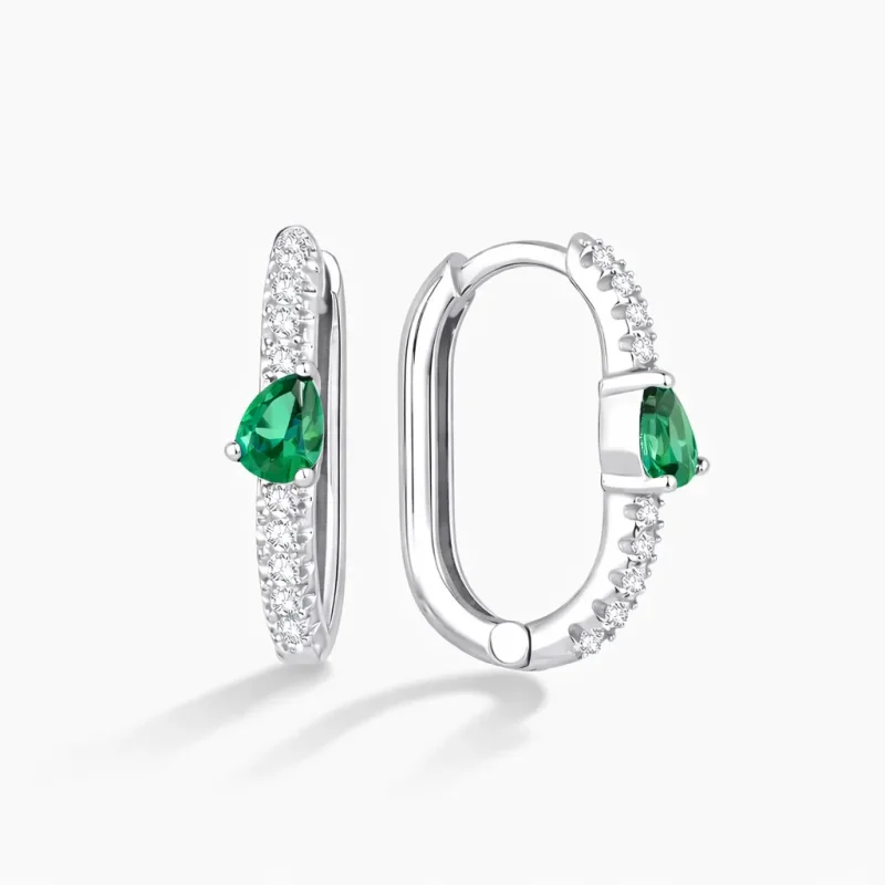 0.45 ct Zümrüt Küpe