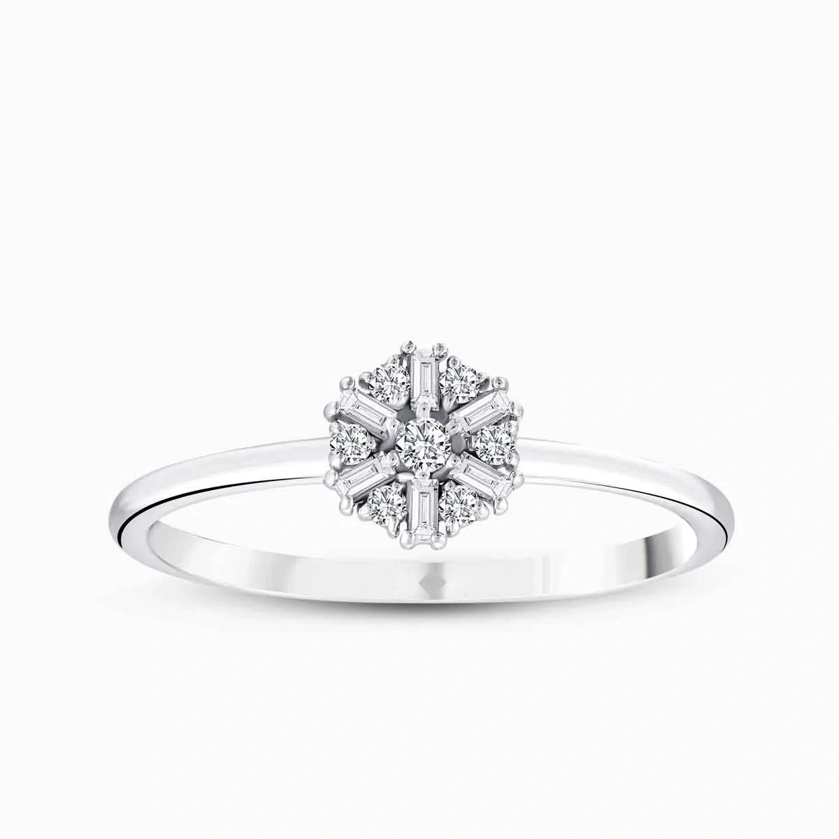 0.11 ct Pırlanta Baget Yüzük