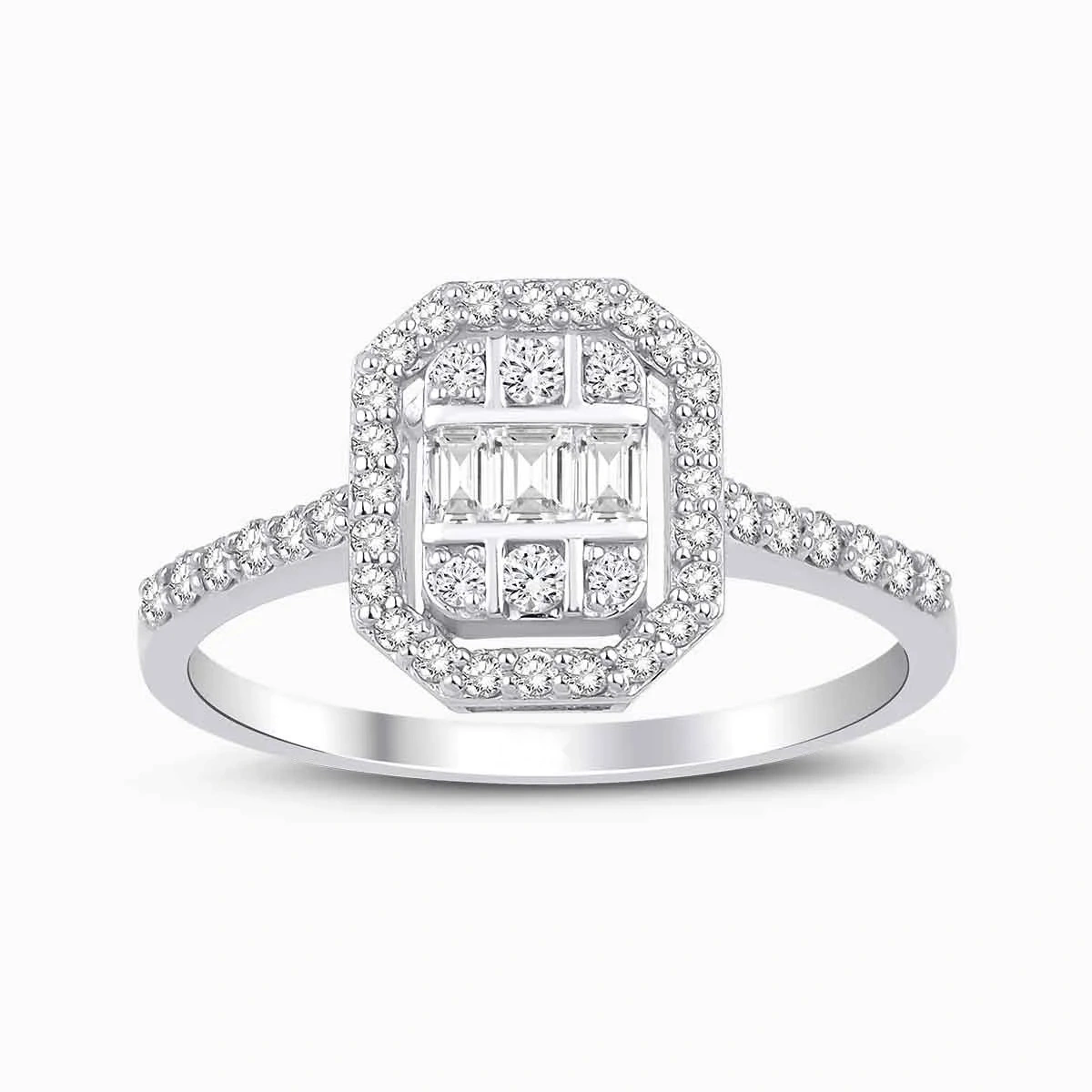 0.40 ct Pırlanta Baget Yüzük
