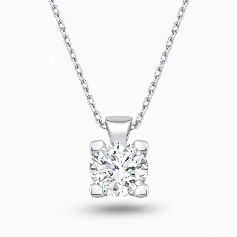 0.70 ct Pırlanta Tektaş Kolye
