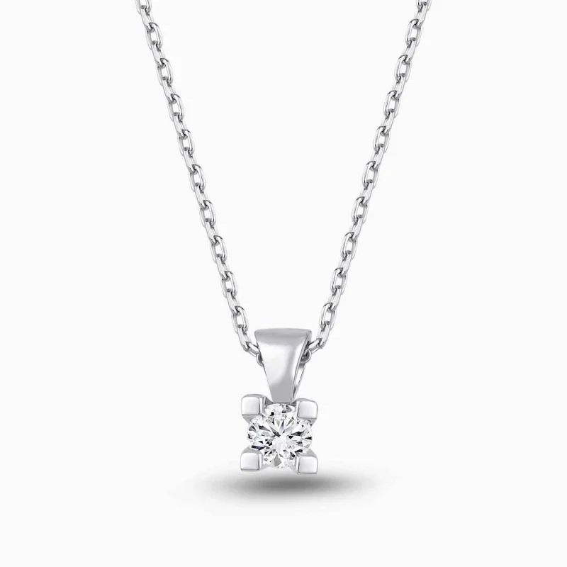 0.10 ct Pırlanta Tektaş Kolye
