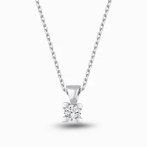 0.10 ct Pırlanta Tektaş Kolye