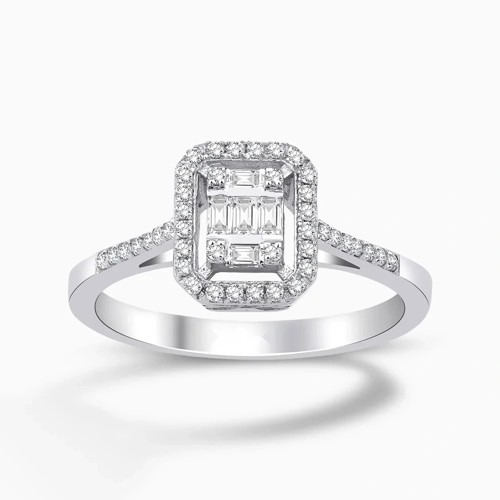 0.32 ct Pırlanta Baget Yüzük