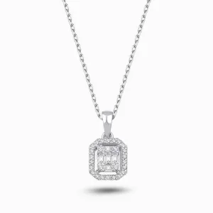 0.15 ct Pırlanta Baget Kolye