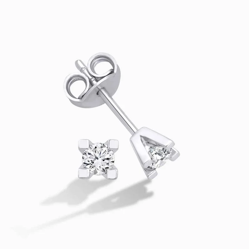 0.30 ct Pırlanta Tektaş Küpe