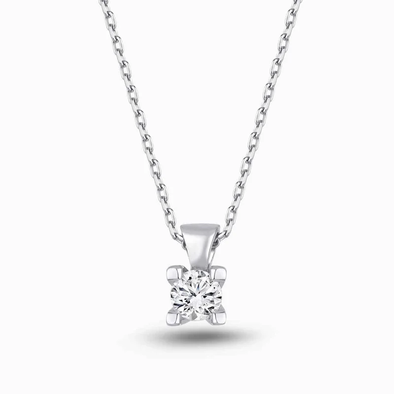 0.20 ct Pırlanta Tektaş Kolye