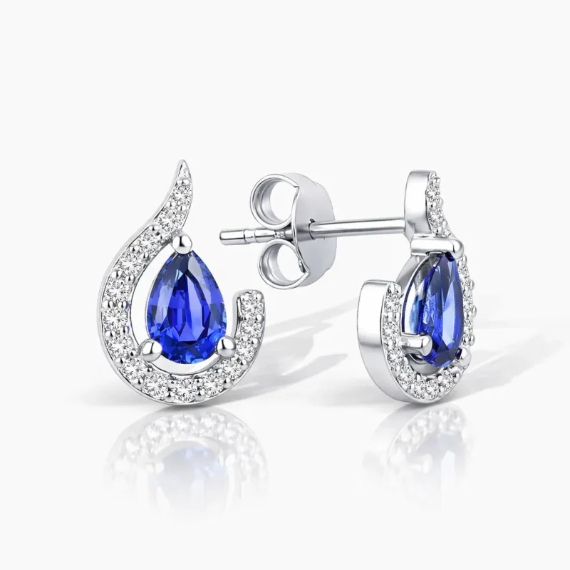 1.20 ct Safir Küpe