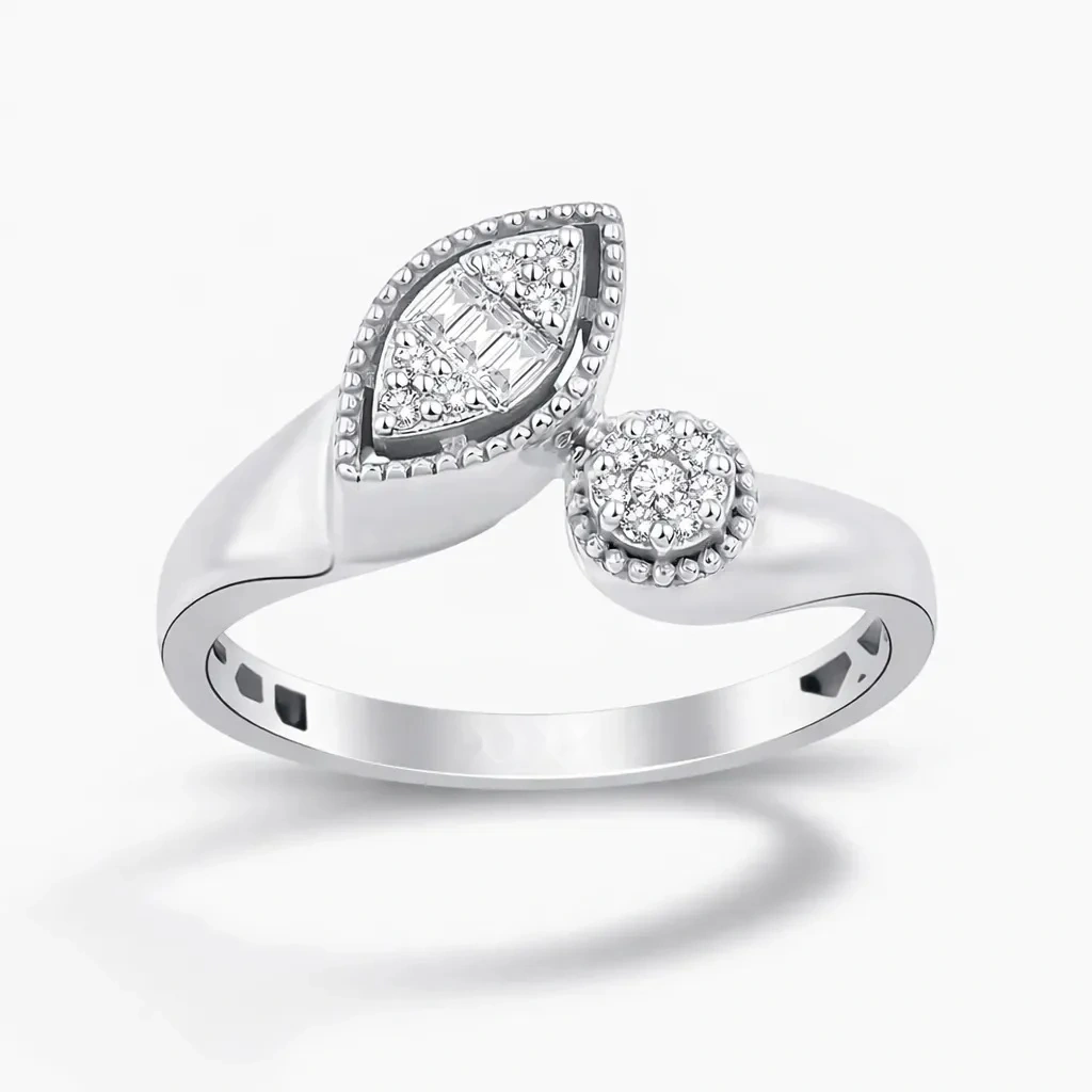 0.13 ct Pırlanta Baget Yüzük
