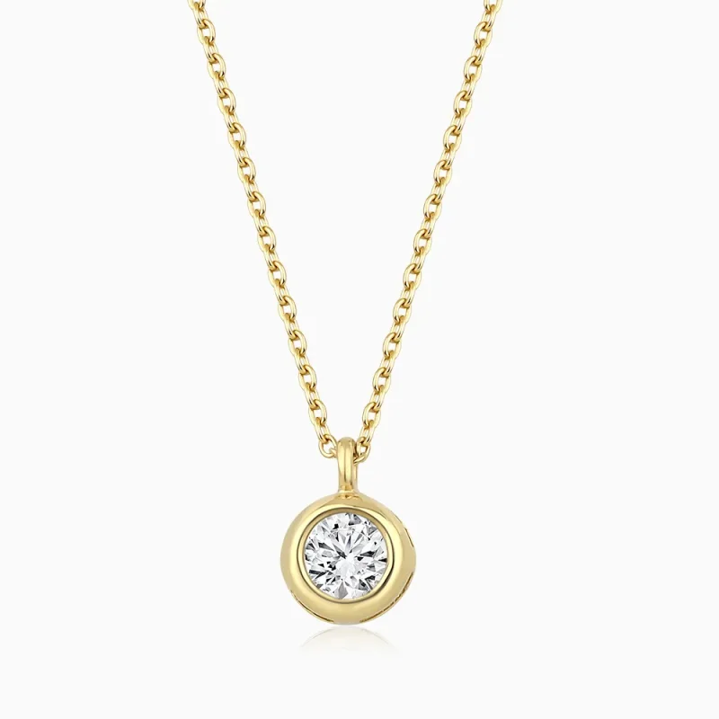 0.10 ct Pırlanta Tektaş Kolye